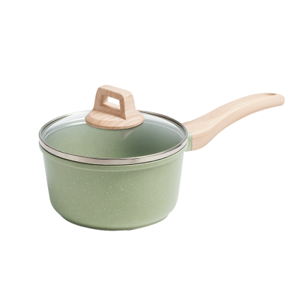 QUÁNH NHÔM CHỐNG DÍNH CERAMIC CÓ NẮP CSCN3 XANH MATCHA