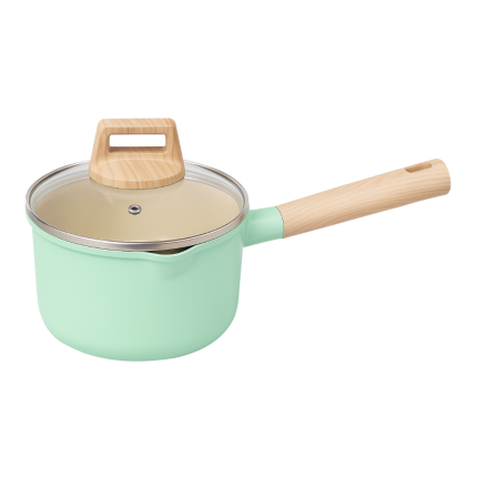 QUÁNH NHÔM CHỐNG DÍNH CERAMIC CÓ NẮP CSCN1-18 XANH MINT